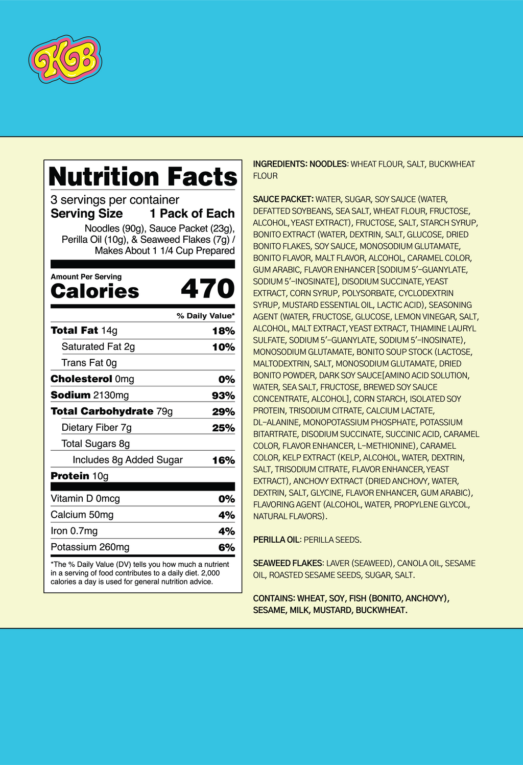 Seoul Soba Noodles (1 Pack / 3 Servings)