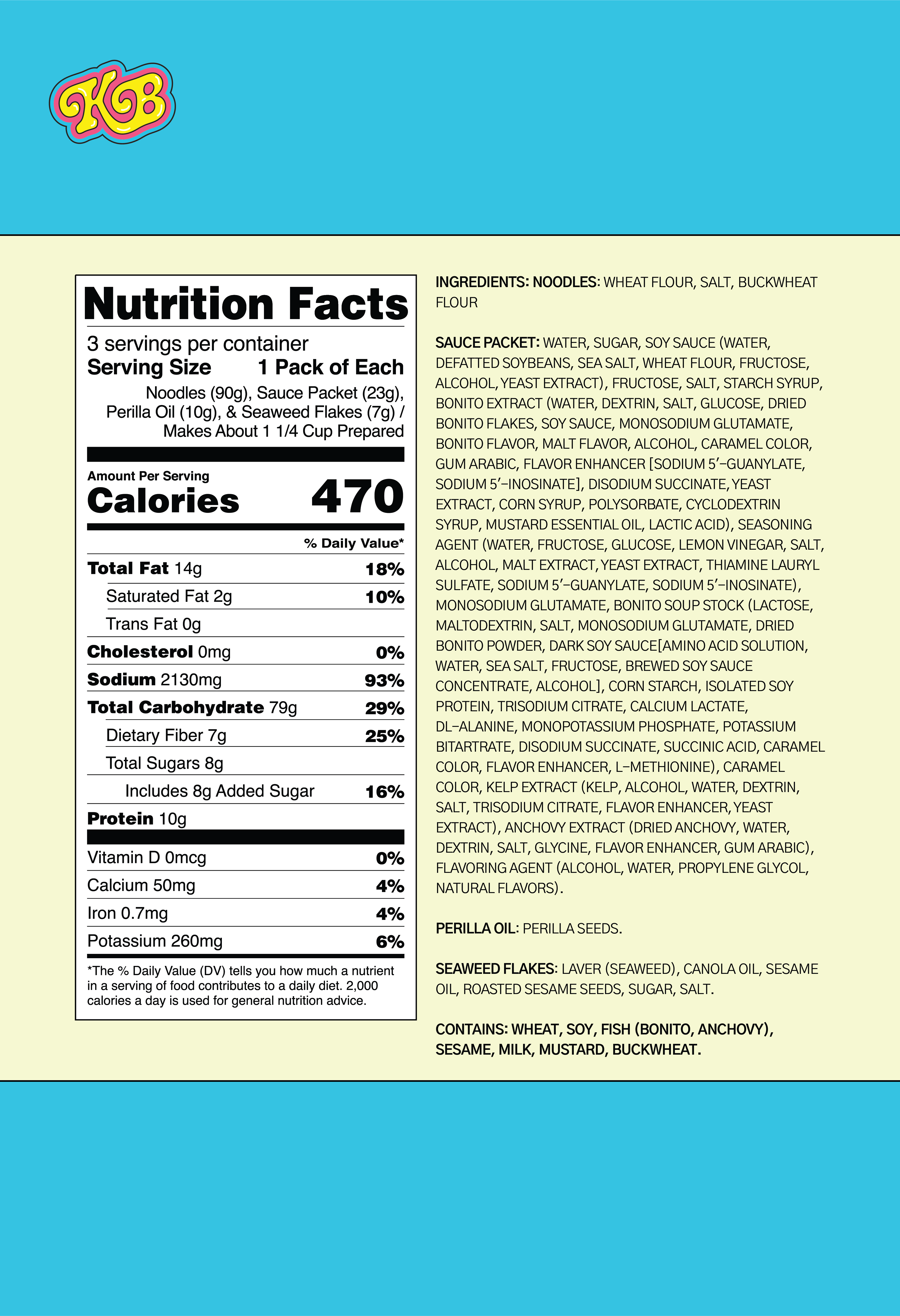 Seoul Soba Noodles (1 Pack / 3 Servings)